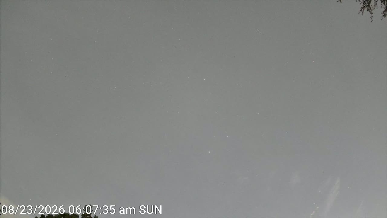 Night-sky still from the Uap sighting captured 2026-08-23 11:07 UTC